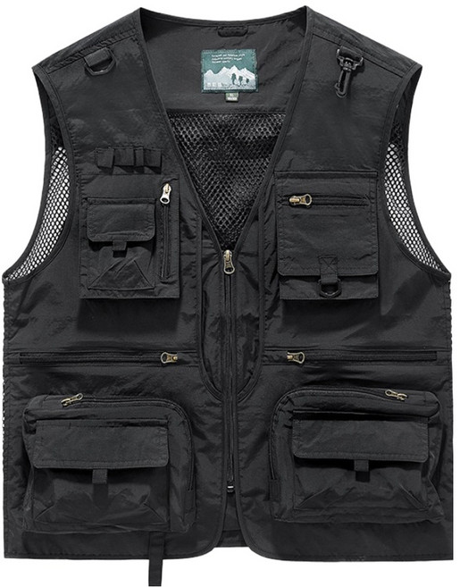 엘쏘 옴므 캐주얼 아웃도어 메쉬 멀티포켓 디자인 낚시 작업조끼