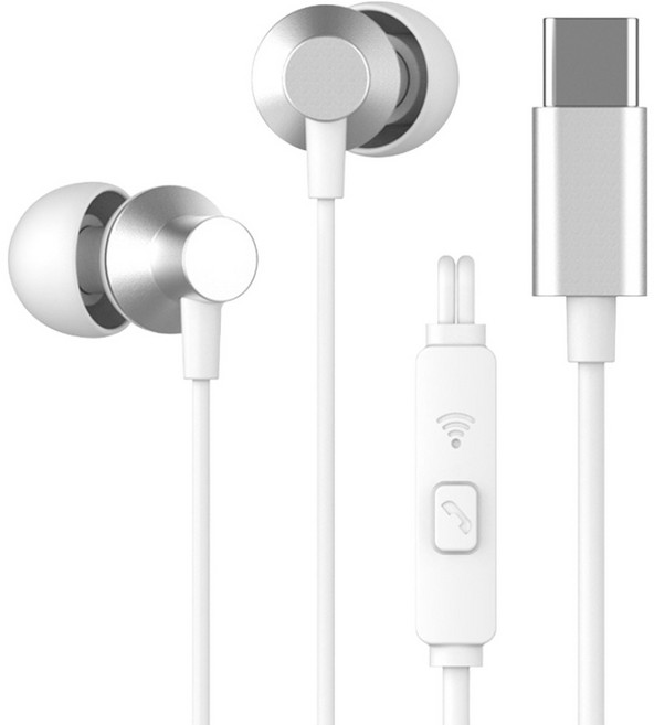 아이리버 C타입 커널형 유선 줄 이어폰 줄꼬임 방지 컴퓨터 노트북 애플 삼성 호환 BVC-170 화이트