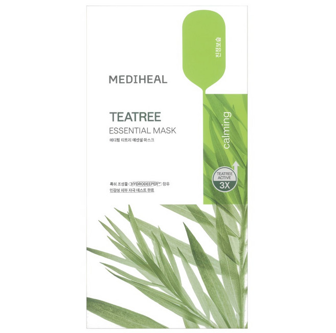 MEDIHEAL 美迪惠爾 台灣公司貨 茶樹舒緩護理保濕導入精華面膜, 10個裝, 1組