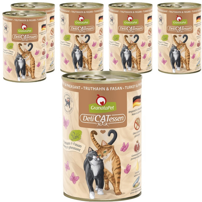 GranataPet 葛蕾特 精緻食光主食系列 貓罐 6號, 火雞 + 雉雞, 400g, 6罐