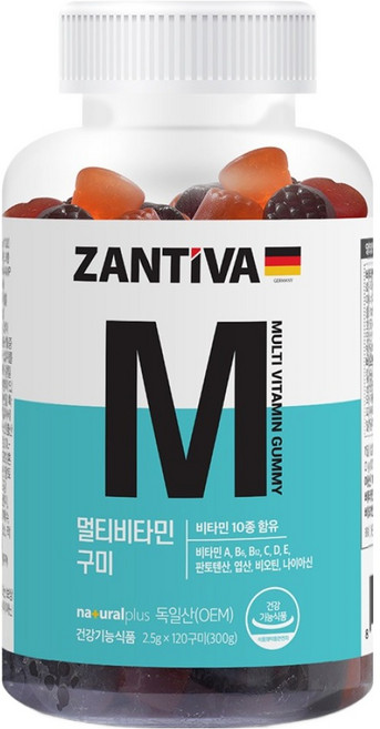 잔티바 내츄럴플러스 멀티비타민 구미, 120정, 1개