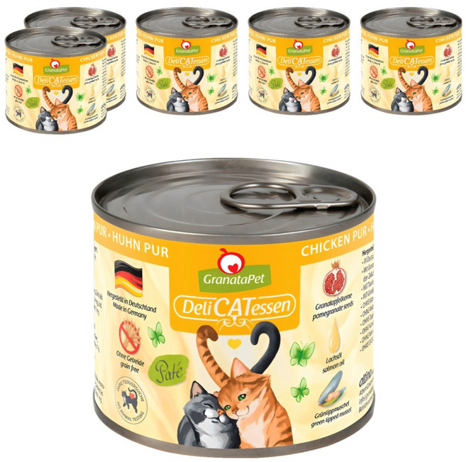 GranataPet 葛蕾特 精緻食光主食系列 貓罐 10號, 雞, 200g, 6罐