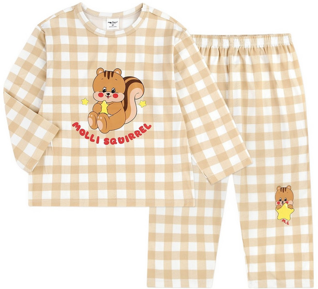 몰리멜리프렌즈 씨에로 피치웜 파자마 상하의 세트