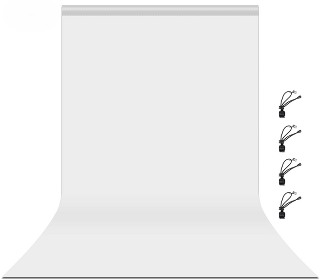 베네블 촬영용 사진 라이브 배경지 세트 화이트 1 x 2 m, 1세트