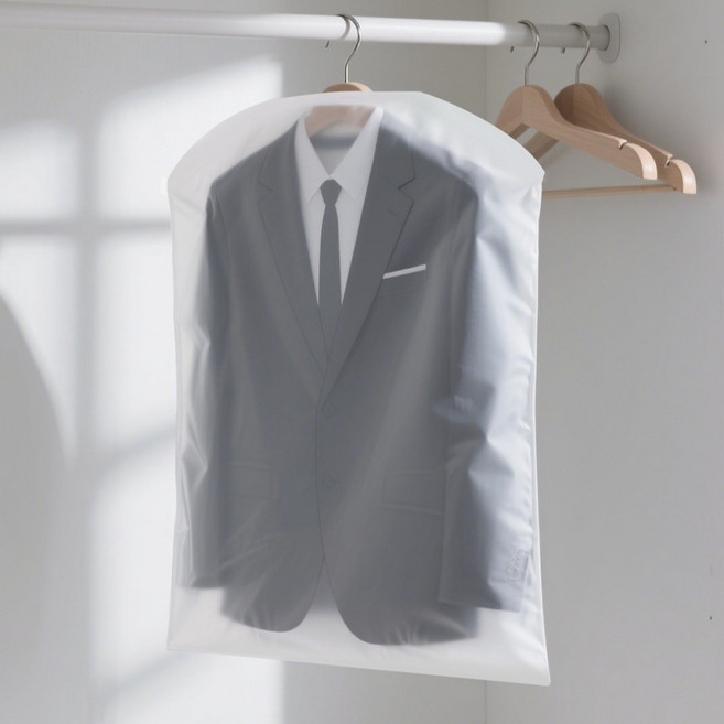 CLOTHES COVER 밑단트임 반투명 방수 의류 커버, 10개, 1개입