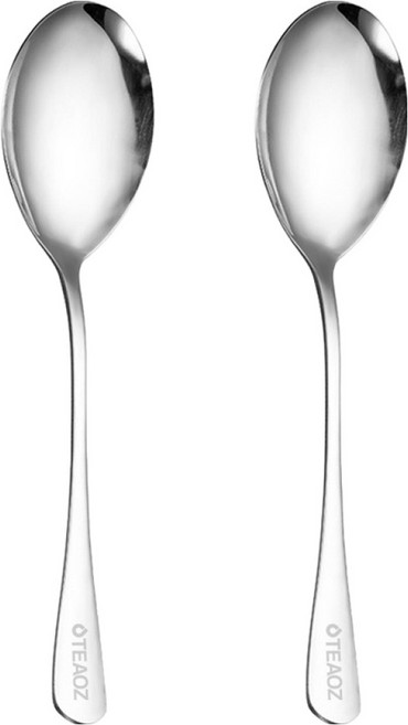 티온스 주방용 조리도구 SUS304 스테인리스 키친 서빙용 대형 서빙스푼 C형, 실버, 2개