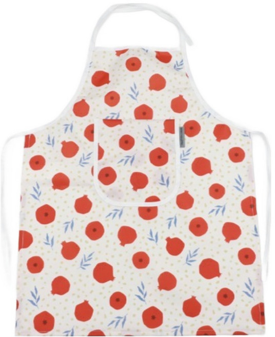 베베슈에뜨 패턴 앞치마 +두건 + 팔토시 + 방수 파우치 세트