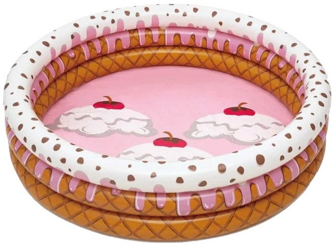 Bestway N冰淇淋聖代三環泳池 51144, 1個, 多色