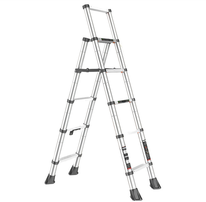 MIDOLI 鎂多力 伸縮梯子鋁合金人字梯 五層梯 1.4m + 1.7m, 1個