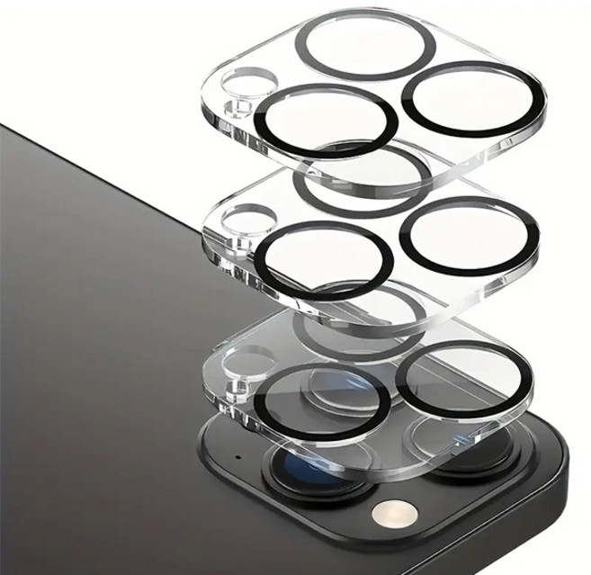 케이스틱 빛번짐 차단 풀커버 블랙서클 휴대폰 카메라 강화유리 보호필름 3p 세트, 1세트