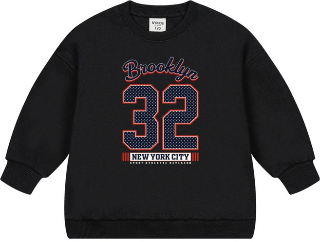 뉴욕꼬맹이 아동용 오버핏 맨투맨 티셔츠 W377