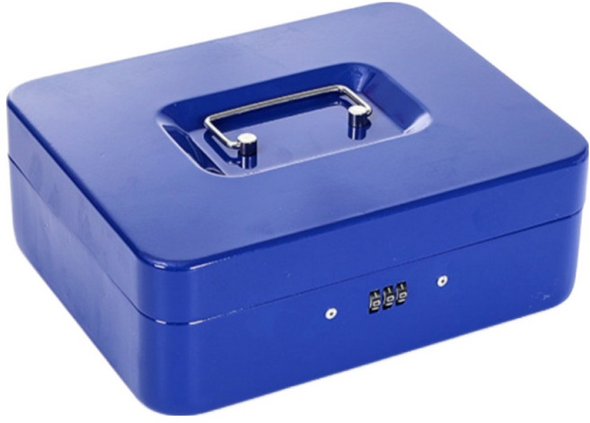 휴대용 비밀번호형 금고 저금통 대형 250, 블루