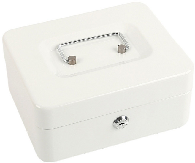 휴대용 열쇠형 비밀금고 저금통 중형 200, 화이트