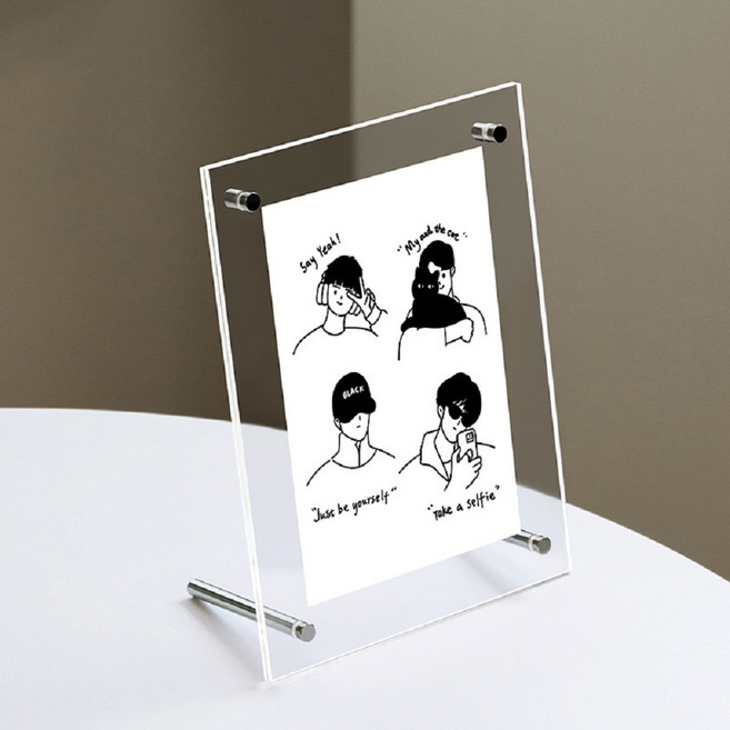 마벨인홈 모던감성 아크릴 스탠드 액자, 1개, 투명