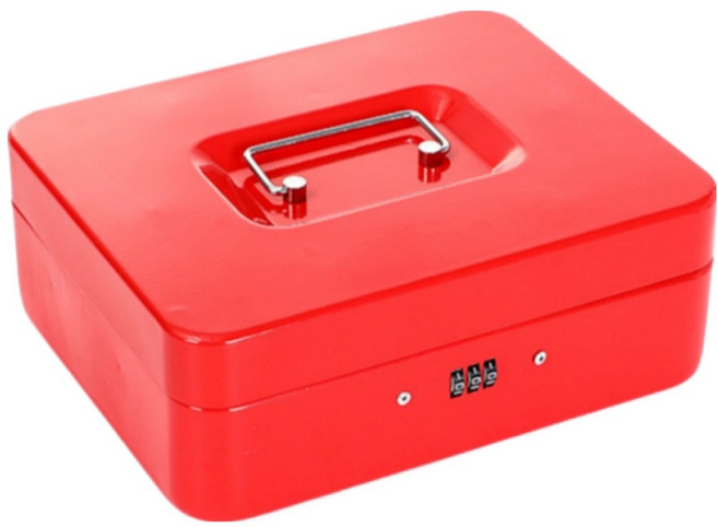 휴대용 비밀번호형 금고 저금통 대형 250, 레드