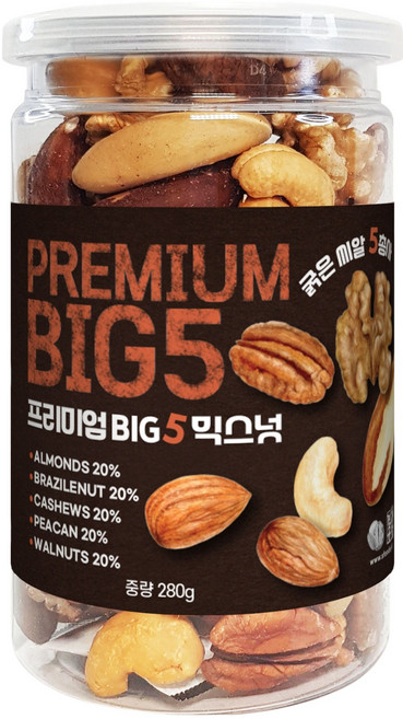 Nuts Factory 頂級五大綜合堅果, 1個, 280g