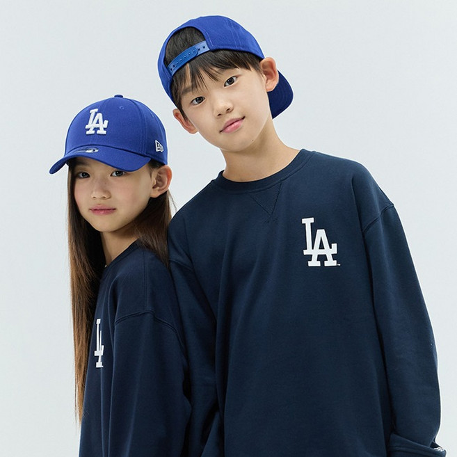 뉴에라 아동용 MLB 베이직 로고 맨투맨 LA 다저스