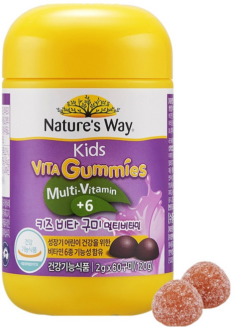 네이처스웨이 키즈 비타 구미 멀티비타민, 60정, 1개