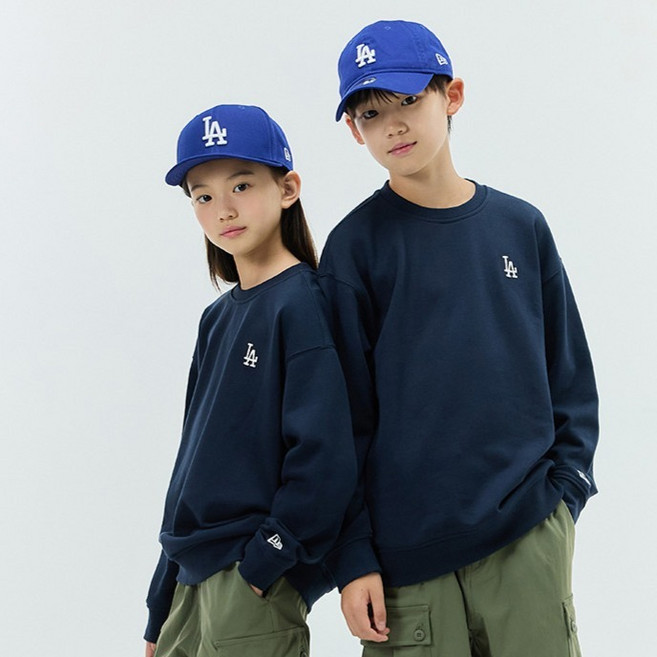 뉴에라 아동용 MLB 스몰 로고 맨투맨 LA 다저스