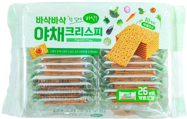 야채 크리스피 크래커, 288g, 1개