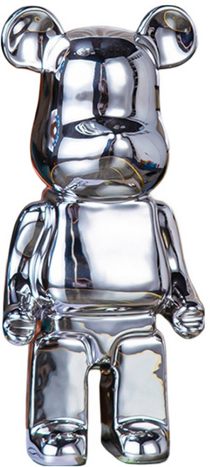 아트조이 루미 베어 저금통 베어브릭 28cm, 실버, 1개