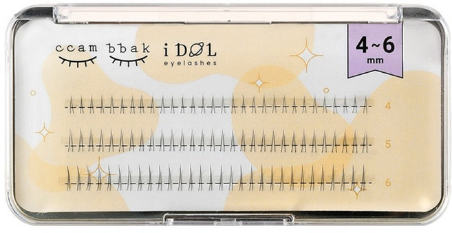 깜빡 아이돌래쉬 인조 가닥속눈썹 4~6mm, 언더 V, 1개