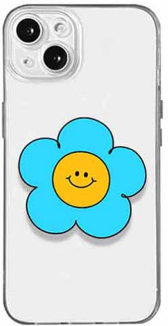 hottmall 微笑花朵 蘋果 Galaxy 手機殼 + 智慧支架組合