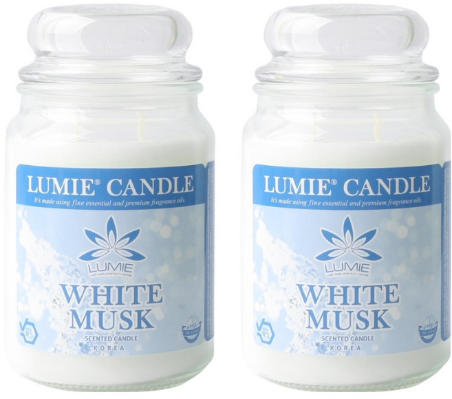르미에 라지자 캔들, 화이트머스크, 570g, 2개