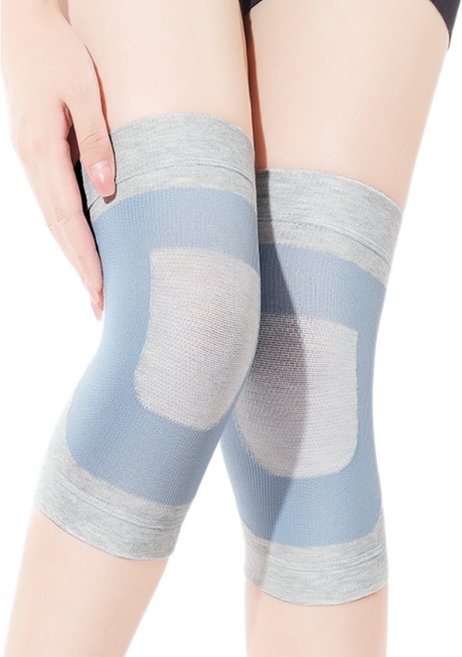 엑스그리드 사계절 통기성 일체형 무릎보호대, 그레이, 2개