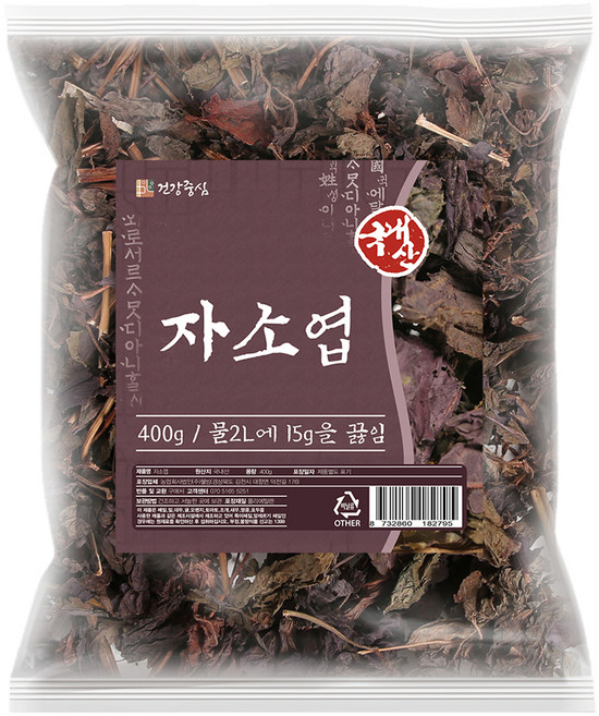 건강중심 국산 말린 자소엽 차조기잎 차, 400g, 1개