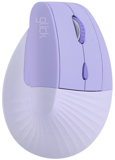 지클릭커 오피스프로 버티컬 도톰 쉬폰 무소음 인체공학 블루투스 무선 마우스, OP50, 퍼플