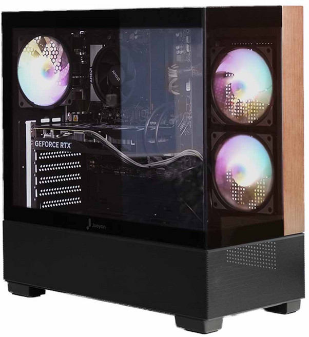 Jooyon 2025 計數器 D6 Ryzen 5 Ryzen 7000 系列 Radeon RX 9070 XT, 黑色, 16GB, Free DOS, 512GB, D675F97XT-B
