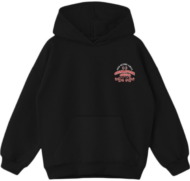 제니키즈 주니어용 오버핏 챔피언크루 후드티 JN2028H