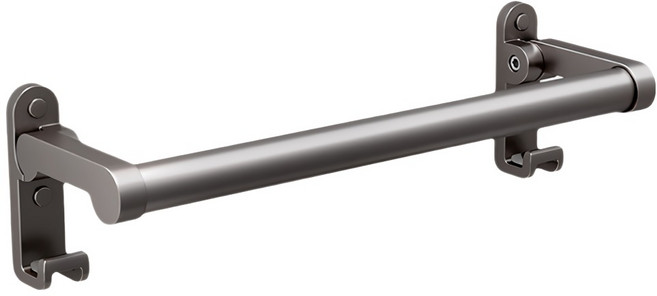 YUNMI 浴室安全防滑扶手 免打孔壁掛式合金毛巾架 摺疊毛巾架 浴室收納架 衛生間扶手, 1個, 槍灰色