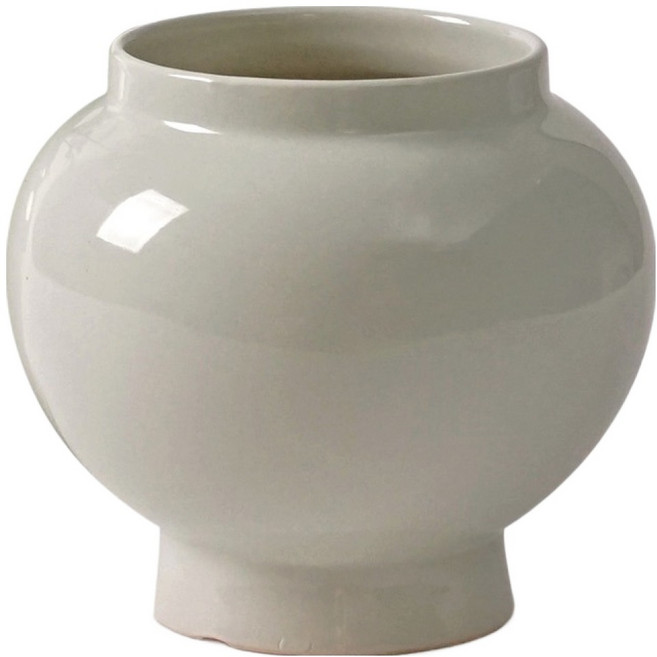 morningscent 세라믹 분갈이 풍수 인테리어 소품 오브제 재물운 달항아리, 민트, 1개