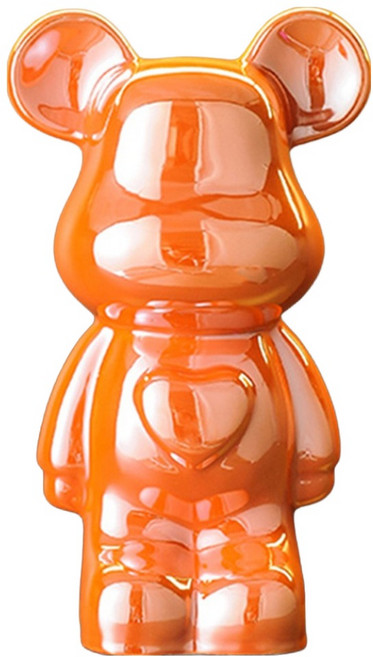 ARTJOY 愛心 Bearbrick 存錢筒, 橘色, 1個