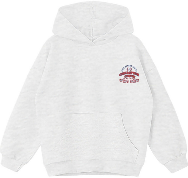 제니키즈 주니어용 오버핏 챔피언크루 후드티 JN2028H