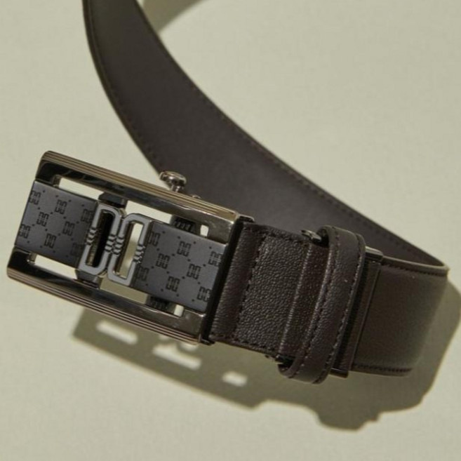 닥스 남성용 DD장식 무광버클 소가죽 자동벨트 DBBE5F763W3