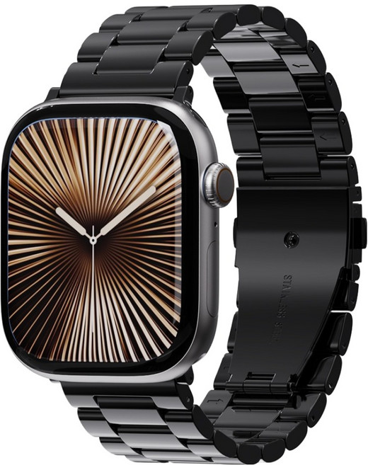 칸탐 애플워치 클래식 메탈 스트랩, 블랙, 1개