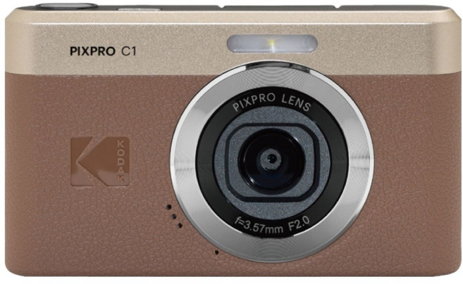 KODAK 柯達 原廠公司貨 口袋型 自拍翻轉螢幕 復古數位相機 1年保固 PIXPRO C1 咖啡色