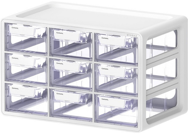 시스맥스 UP시스템 멀티박스 소형, 화이트, 9단