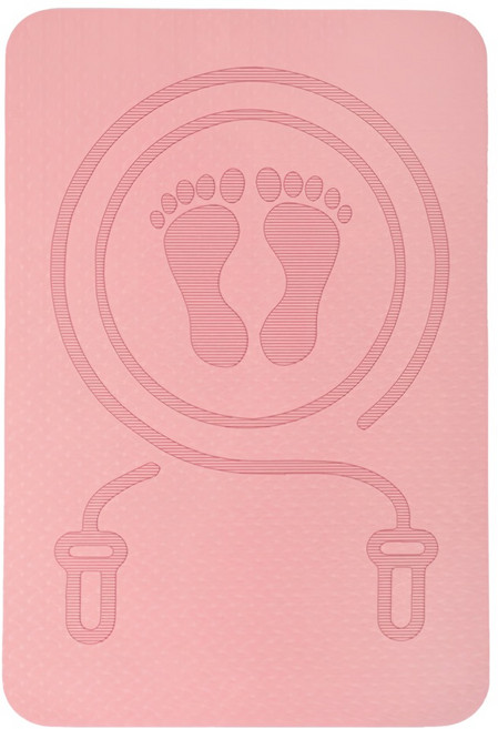 kingkong 加厚靜音跳繩墊/運動健身瑜珈墊/跳繩毯 8mm, 1個, 粉色