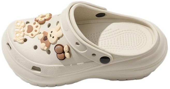 엘쏘 여성용 클로그 샌들 슬리퍼 + 파츠 10종 세트