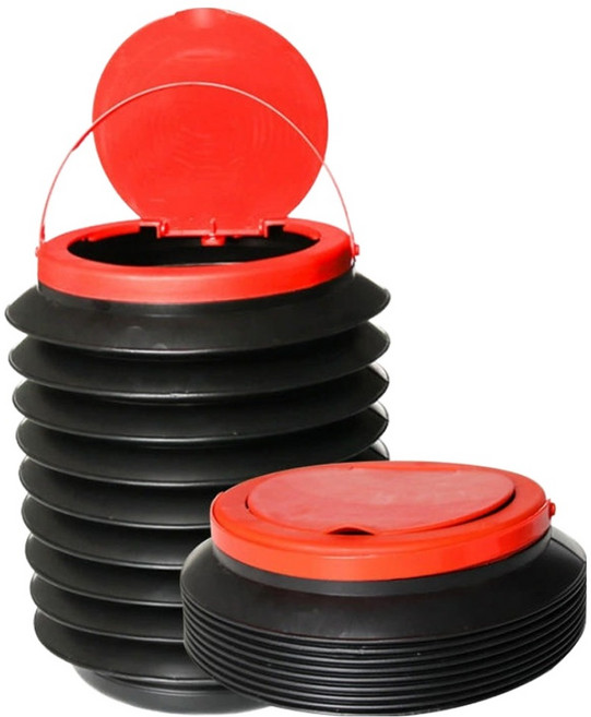 코히모 차량용 다용도 접이식 휴지통 수납함 2p 세트 5W0617, 블랙, 1세트