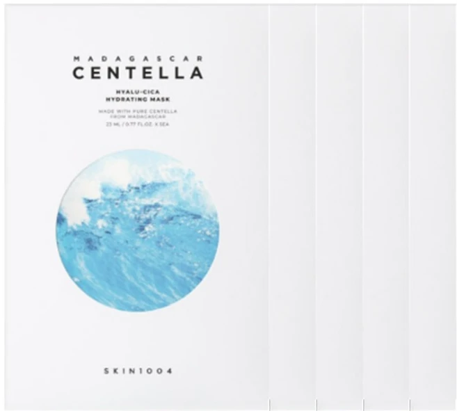 스킨1004 마다가스카르 센텔라 히알루시카 하이드레이팅 마스크 23ml, 1개, 5개입 - 쿠팡