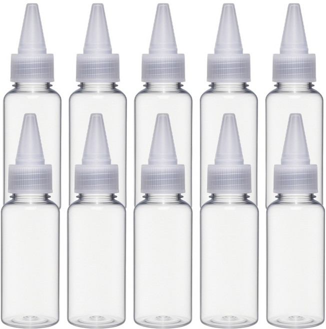 리빙메이커 소분 휴대용 뾰족캡 오일 공병 100ml, 10개, 투명