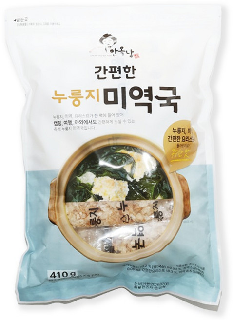 안옥남 누룽지 미역국, 1개, 410g