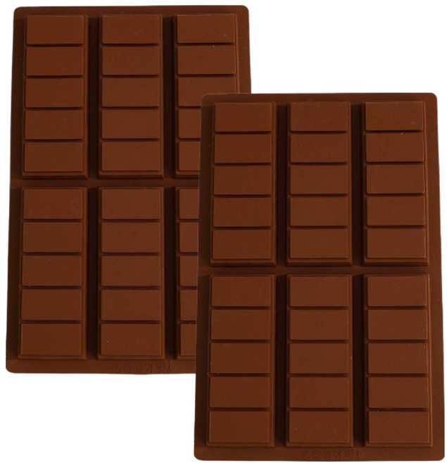 벤듀라 실리콘 두바이 초콜릿 몰드 6구, 브라운, 2개