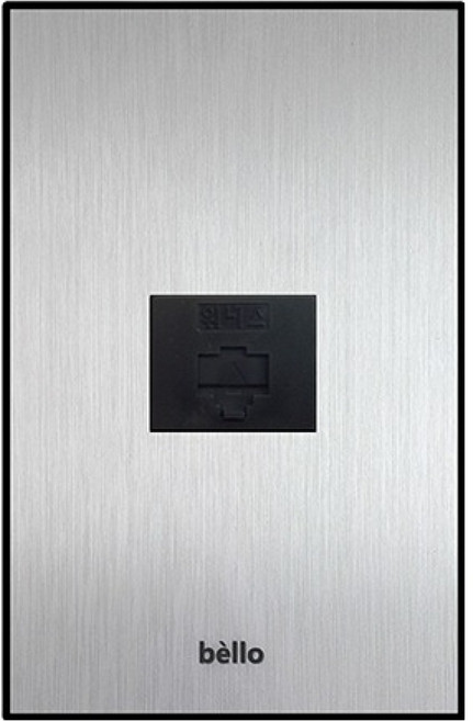 위너스 벨로 모듈라 1구 콘센트 8P 실버, 1개