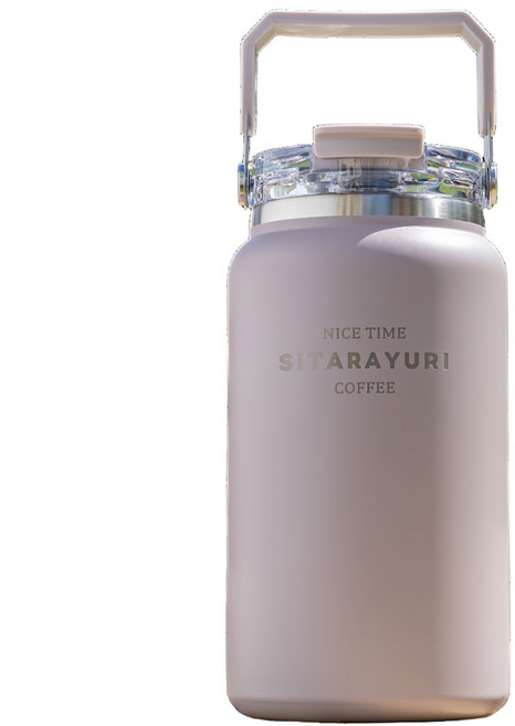 Sitarayuri 304不鏽鋼大容量雙飲保溫冰桶, 1個, 1.5L, 灰紫色